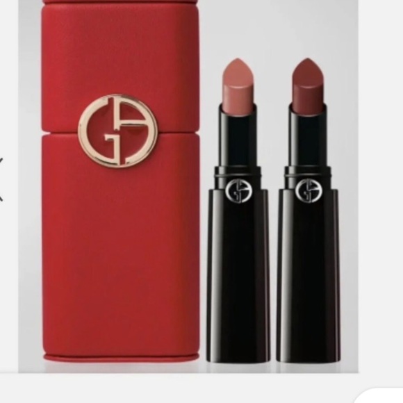 NEW Giorgio Armani Beauty Lip Power Long Lasting Satin Lipstick Duo Gift Set - Picture 3 of 6